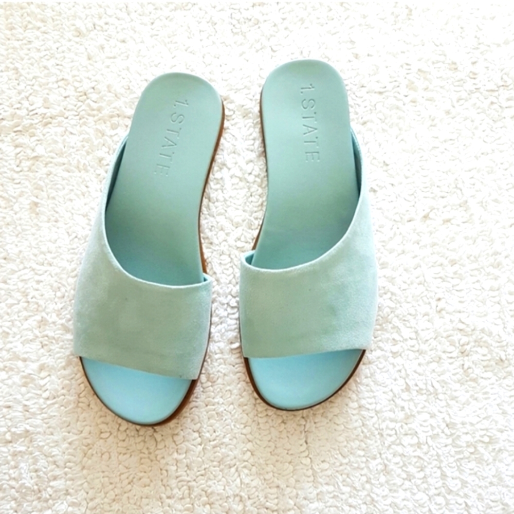 1. State Seaglass Lyx Suede Slides SizeNWT7.5